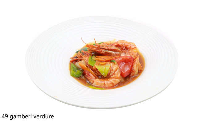 Gamberoni con Verdure